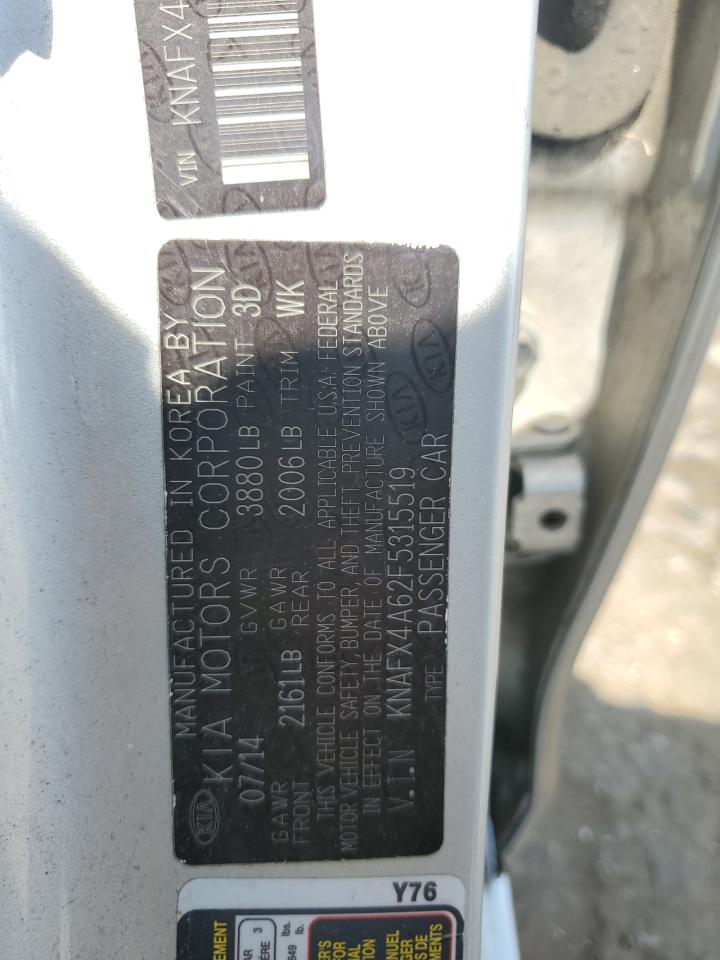 KNAFX4A62F5315519 2015 Kia Forte Lx