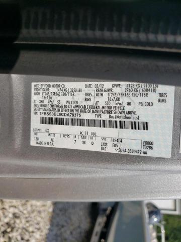 2012 Ford Econoline E350 Super Duty Wagon VIN: 1FBSS3BL6CDA78375 Lot: 59821524