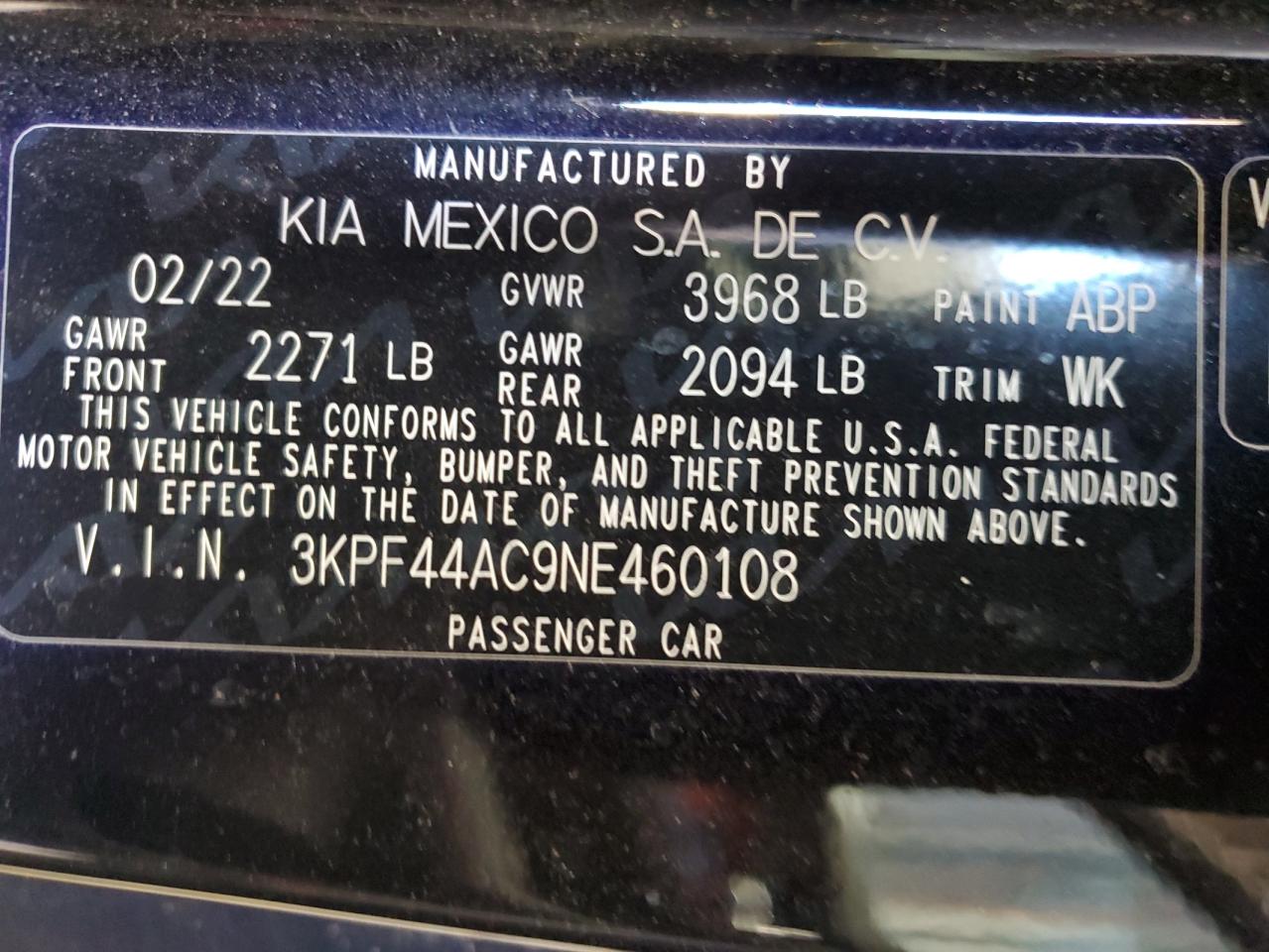 3KPF44AC9NE460108 2022 Kia Forte Gt