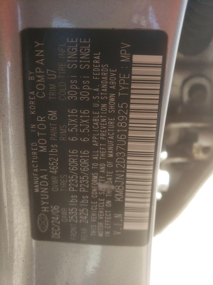 KM8JN12D37U618925 2007 Hyundai Tucson Se