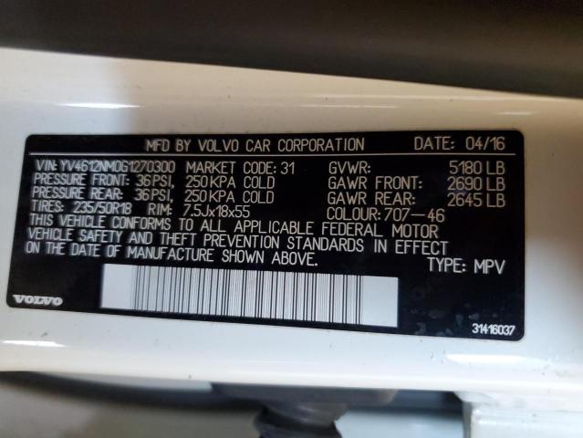 2016 VOLVO XC70 T5 PL - YV4612NM0G1270300