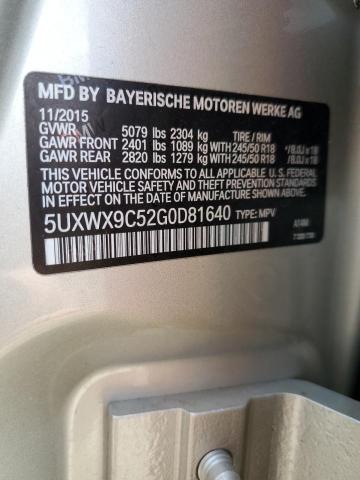 2016 BMW X3 xDrive28I VIN: 5UXWX9C52G0D81640 Lot: 55355984