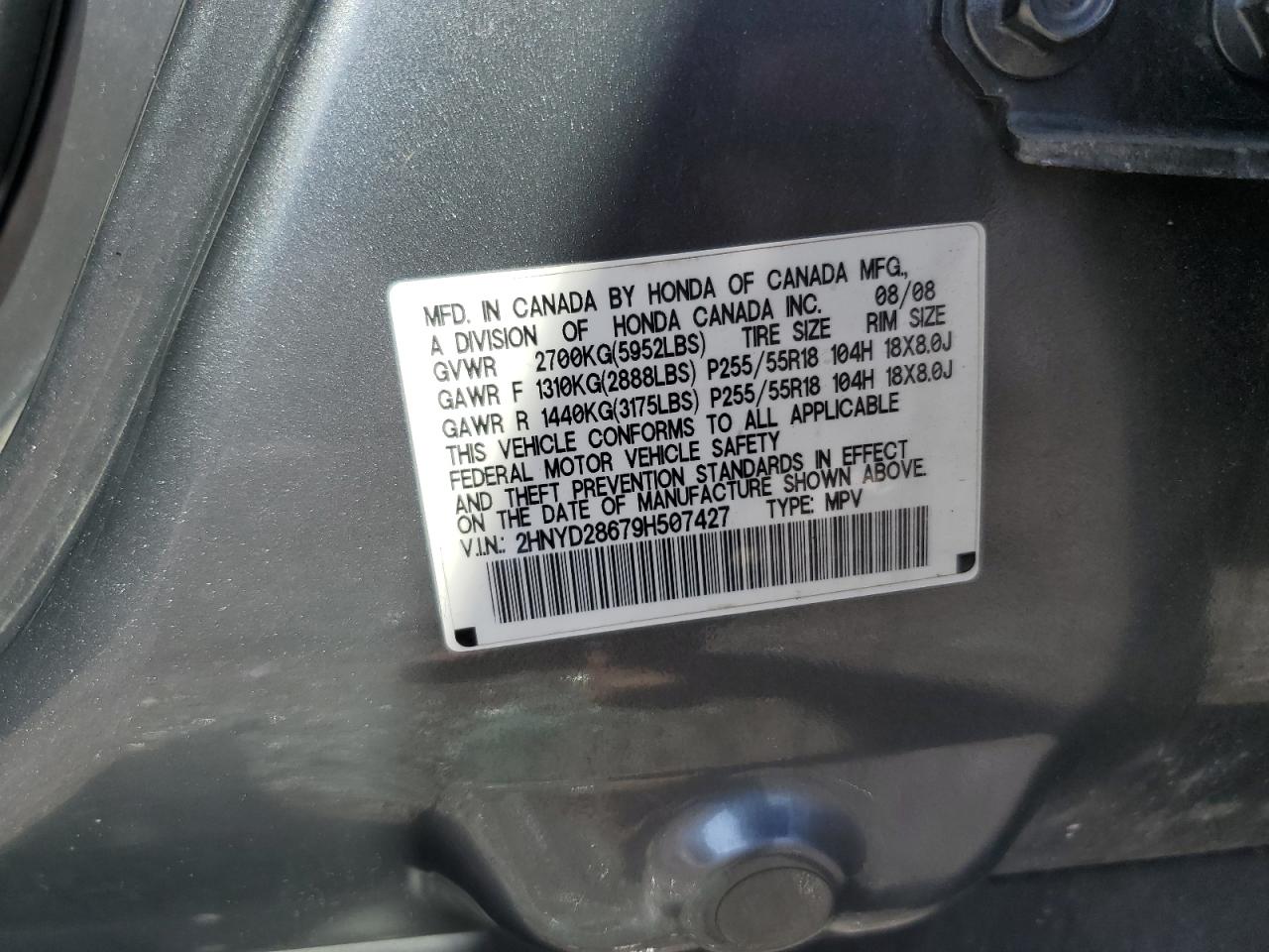 2HNYD28679H507427 2009 Acura Mdx Technology