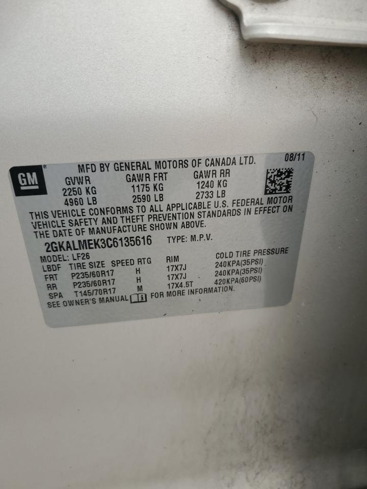 2GKALMEK3C6135616 2012 GMC Terrain Sle