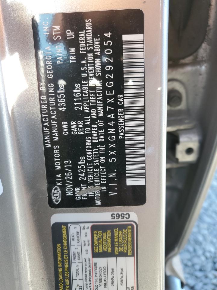 5XXGN4A7XEG292054 2014 Kia Optima Ex