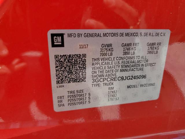 2018 CHEVROLET SILVERADO - 3GCPCREC9JG245096
