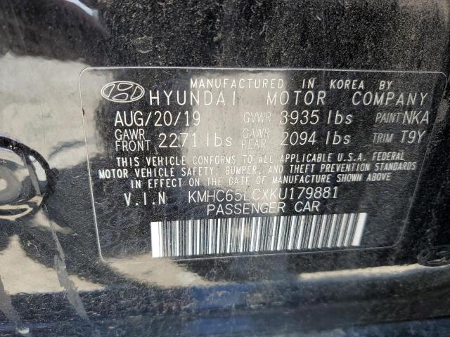 2019 HYUNDAI IONIQ BLUE - KMHC65LCXKU179881