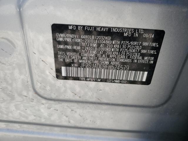 2015 Subaru Forester 2.5I Premium VIN: JF2SJADC9FH524579 Lot: 60093644