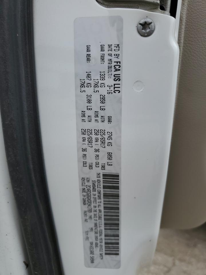 2C4RDGBGXGR341789 2016 Dodge Grand Caravan Se