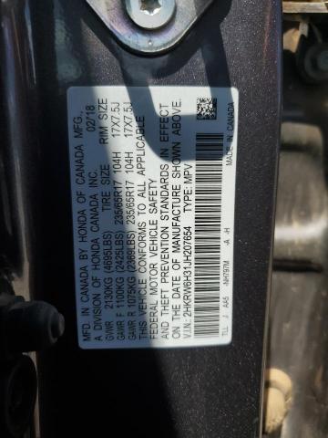 2HKRW6H31JH207654 2018 Honda Cr-V Lx