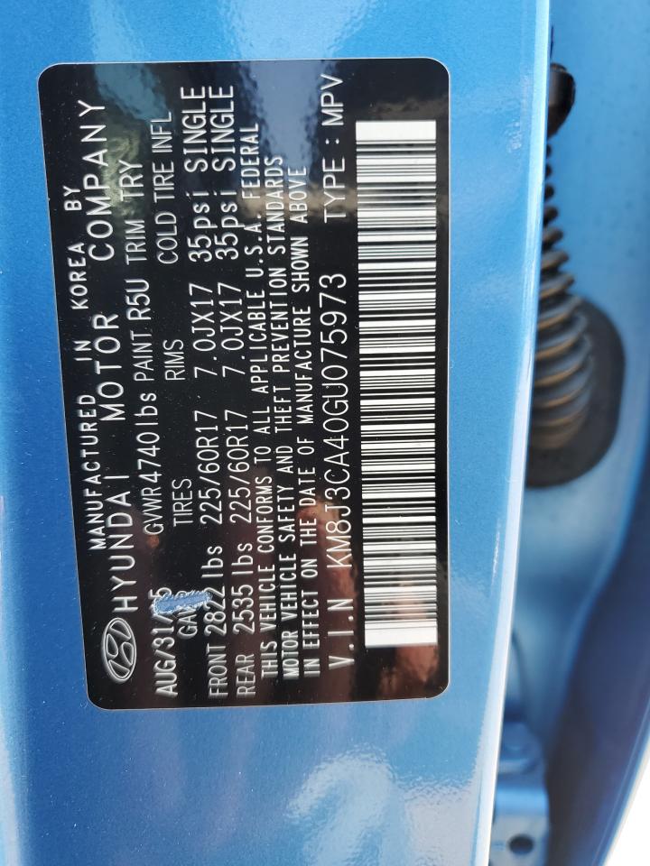 KM8J3CA40GU075973 2016 Hyundai Tucson Limited