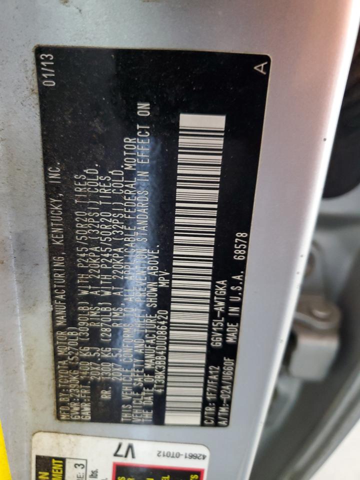 4T3BK3BB4DU086420 2013 Toyota Venza Le