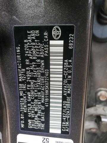 VIN 4T1B11HK5KU727403 2019 Toyota Camry, L no.12