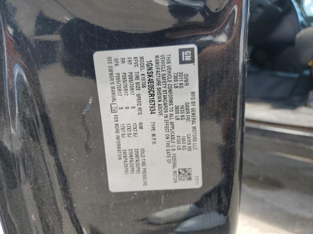 2012 Chevrolet Tahoe K1500 VIN: 1GNSK4E05CR167934 Lot: 61286884