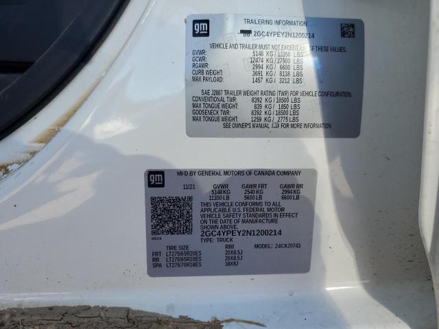 2022 CHEVROLET SILVERADO - 2GC4YPEY2N1200214