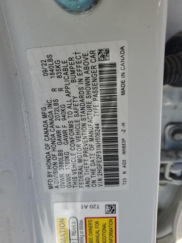 2022 HONDA CIVIC SPOR 2HGFE2F51NH606244  60935244