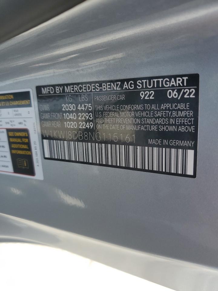 W1KWJ8DB8NG115161 2022 Mercedes-Benz C 300