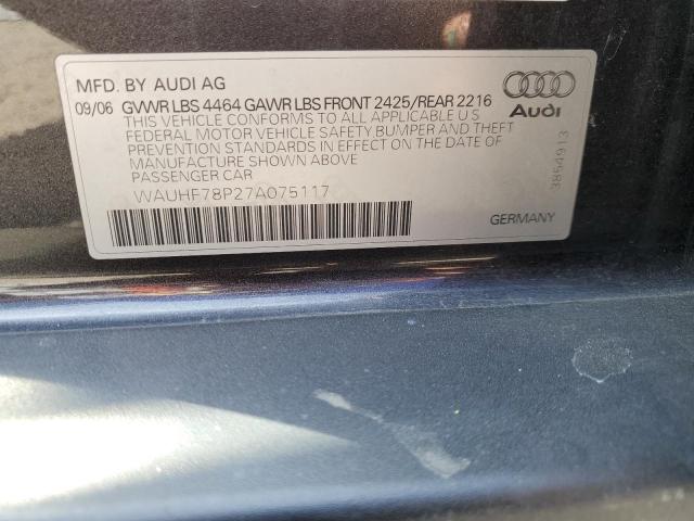 2007 Audi A3 2 VIN: WAUHF78P27A075117 Lot: 57957494