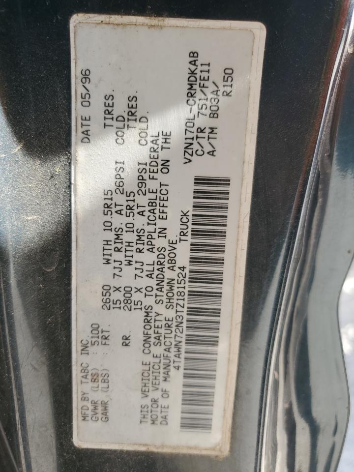 4TAWN72N3TZ181524 1996 Toyota Tacoma Xtracab