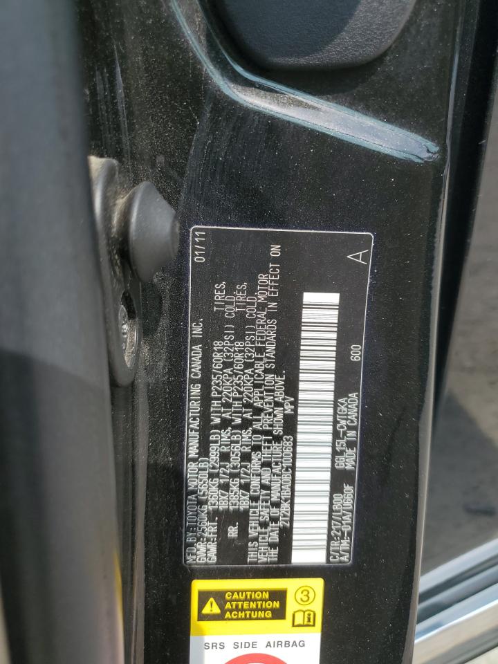 2T2BK1BA0BC100683 2011 Lexus Rx 350