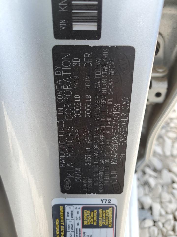 KNAFX4A85E5207153 2014 Kia Forte Ex