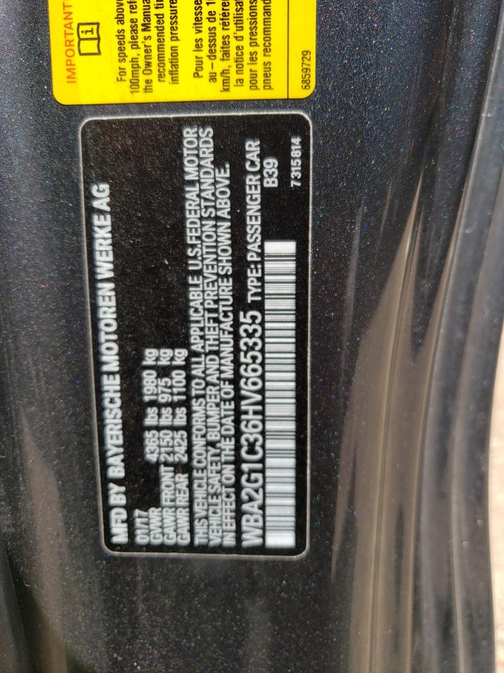 WBA2G1C36HV665335 2017 BMW M240I