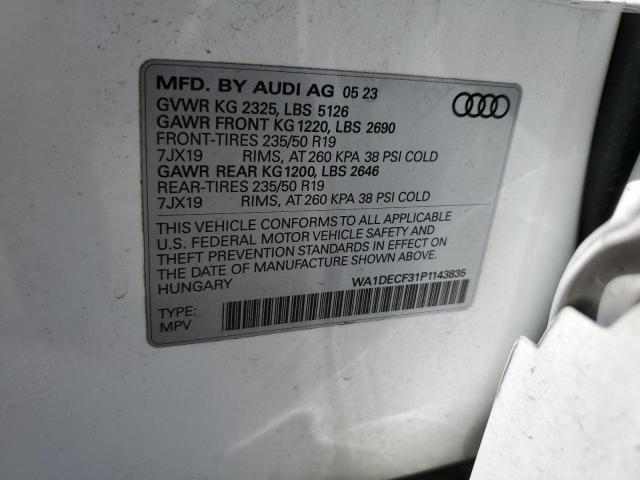 2023 Audi Q3 Premium S Line 45 VIN: WA1DECF31P1143835 Lot: 60737524