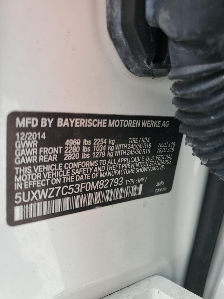 5UXWZ7C53F0M82793 2015 BMW X3 Sdrive28I