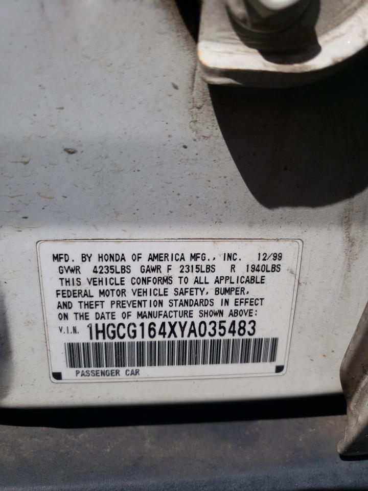 1HGCG164XYA035483 2000 Honda Accord Lx