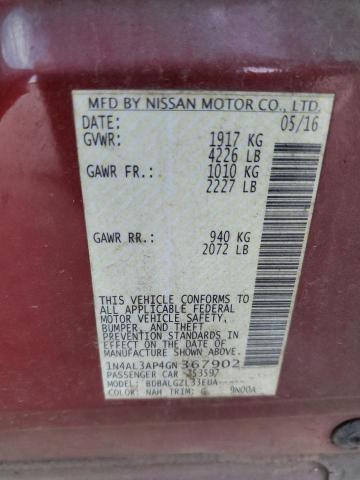 2016 NISSAN ALTIMA 2.5 - 1N4AL3AP4GN367902