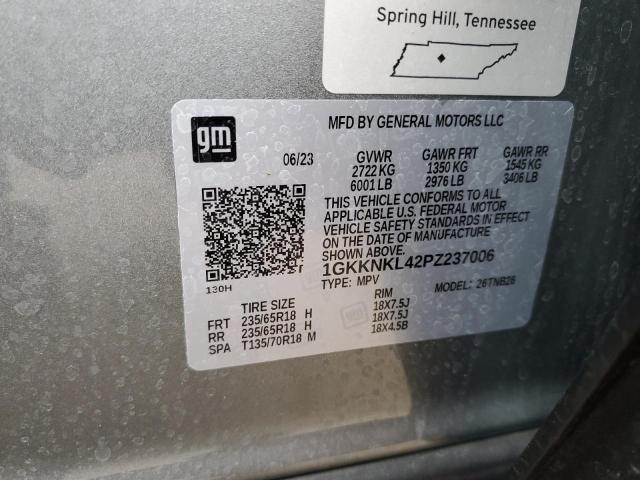 2023 GMC Acadia Sle VIN: 1GKKNKL42PZ237006 Lot: 58418414