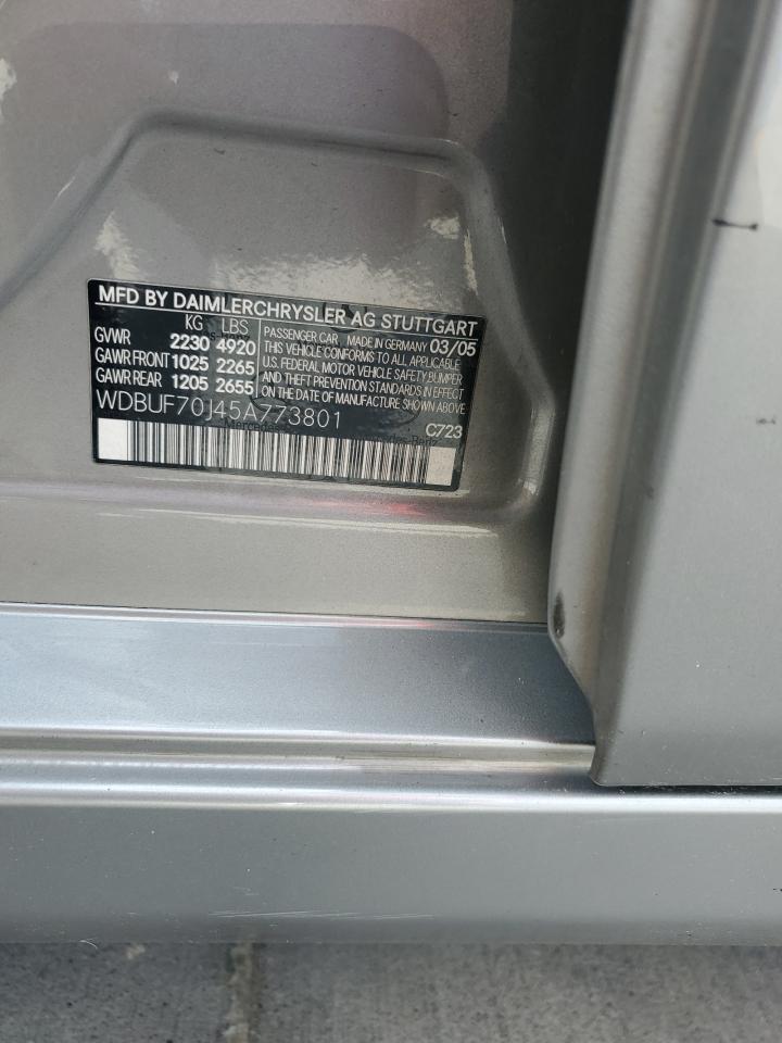WDBUF70J45A773801 2005 Mercedes-Benz E 500