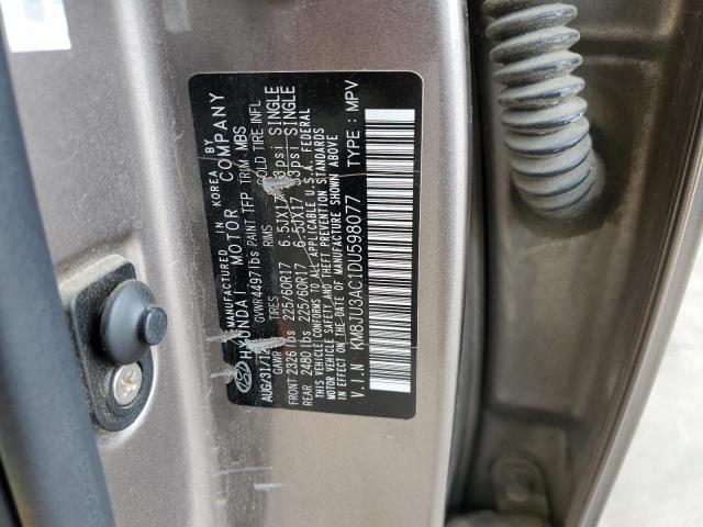 2013 Hyundai Tucson Gls VIN: KM8JU3AC1DU598077 Lot: 59526514