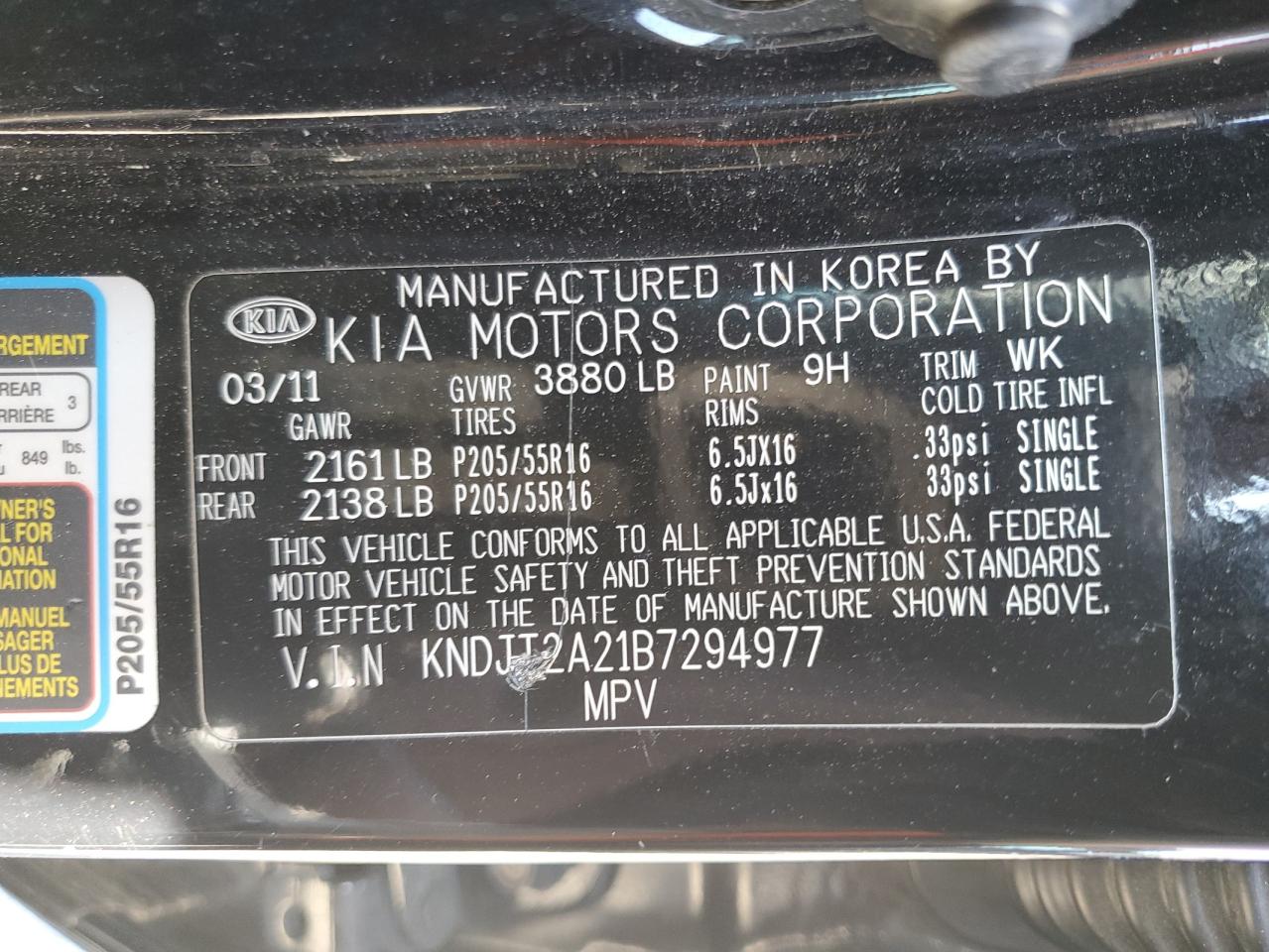 KNDJT2A21B7294977 2011 Kia Soul +