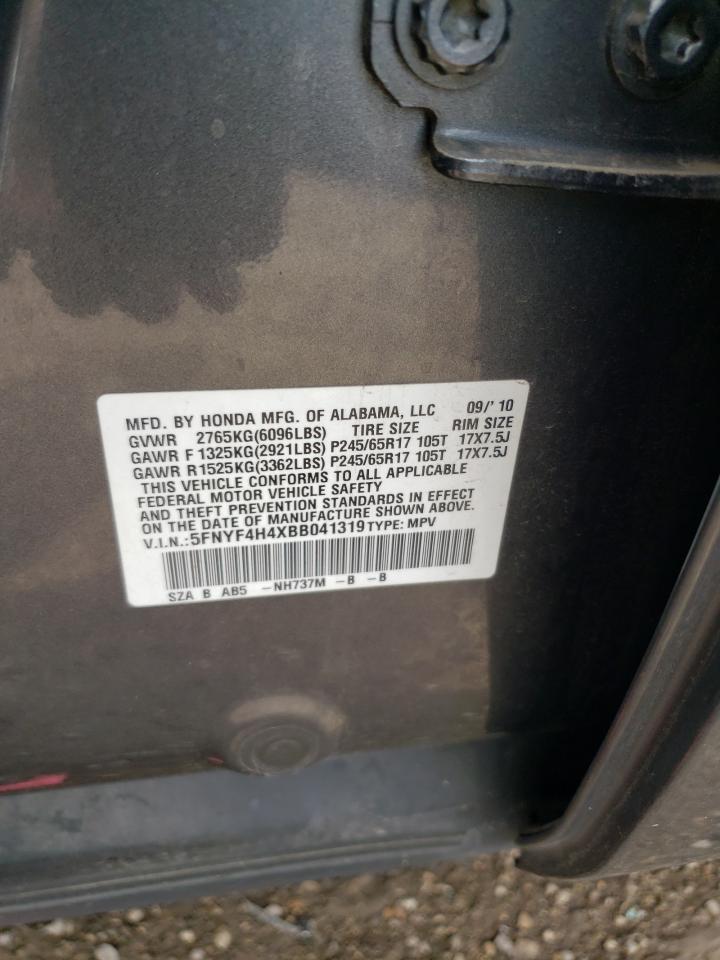 5FNYF4H4XBB041319 2011 Honda Pilot Ex