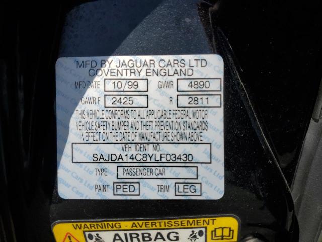 2000 Jaguar Xj8 VIN: SAJDA14C8YLF03430 Lot: 60064044