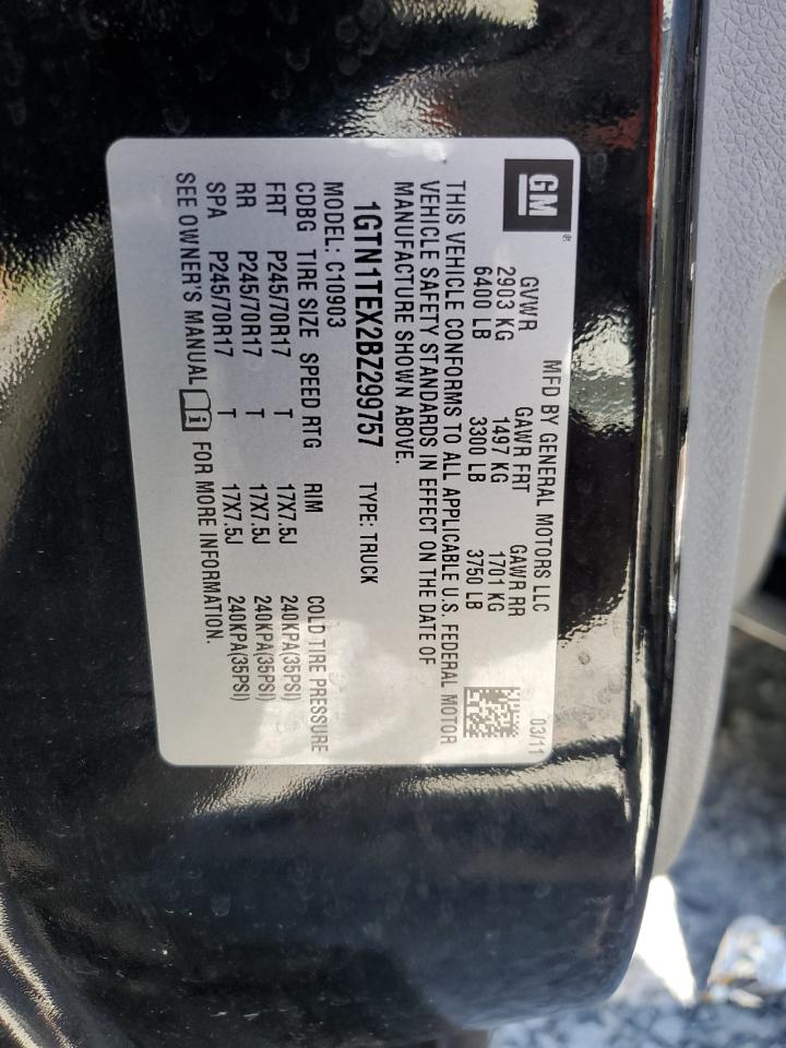 1GTN1TEX2BZ299757 2011 GMC Sierra C1500