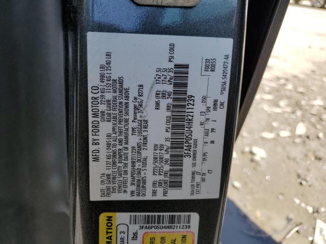 2017 FORD FUSION TIT - 3FA6P0SU4HR211239