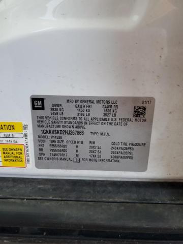 2017 GMC Acadia Limited Slt-2 VIN: 1GKKVSKD2HJ267866 Lot: 58981094