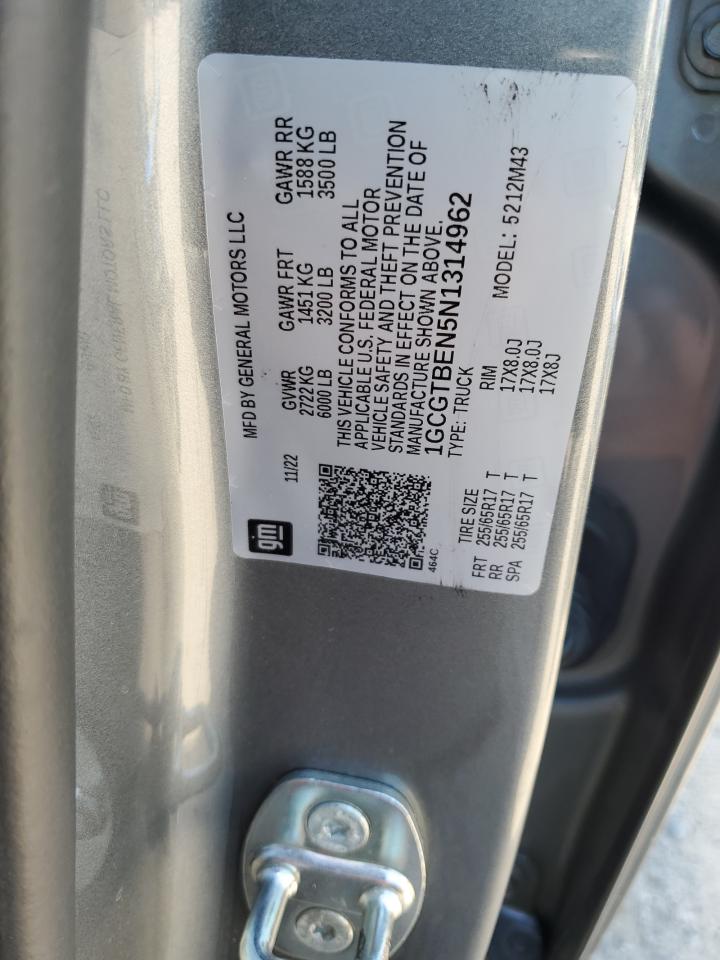 1GCGTBEN5N1314962 2022 Chevrolet Colorado