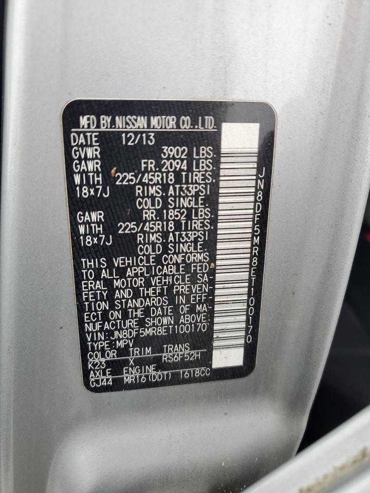 JN8DF5MR8ET100170 2014 Nissan Juke Nismo Rs