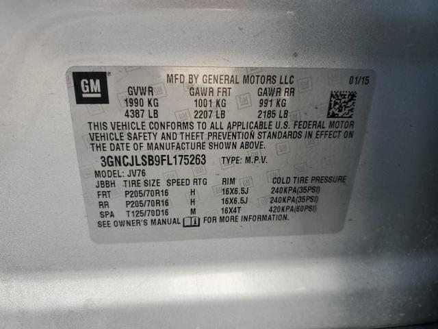 2015 CHEVROLET TRAX 1LT - 3GNCJLSB9FL175263