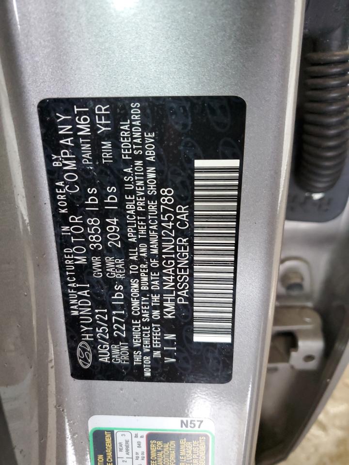 KMHLN4AG1NU245788 2022 Hyundai Elantra Sel