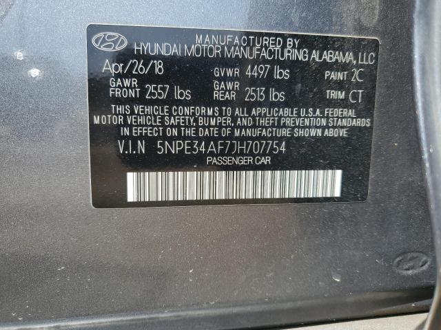 2018 Hyundai Sonata Sport VIN: 5NPE34AF7JH707754 Lot: 57138934