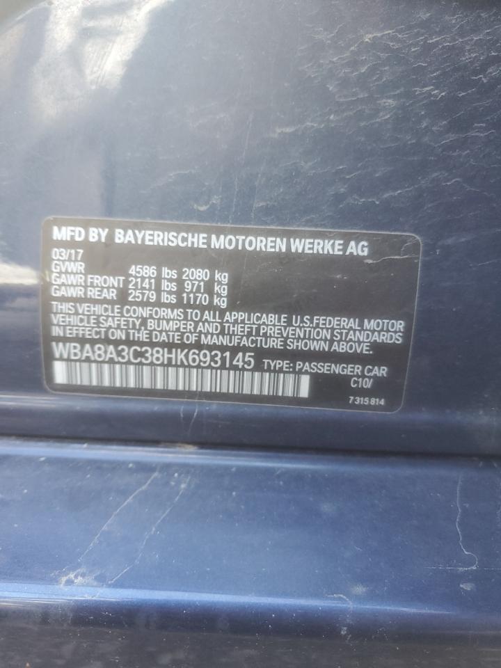 WBA8A3C38HK693145 2017 BMW 320 Xi