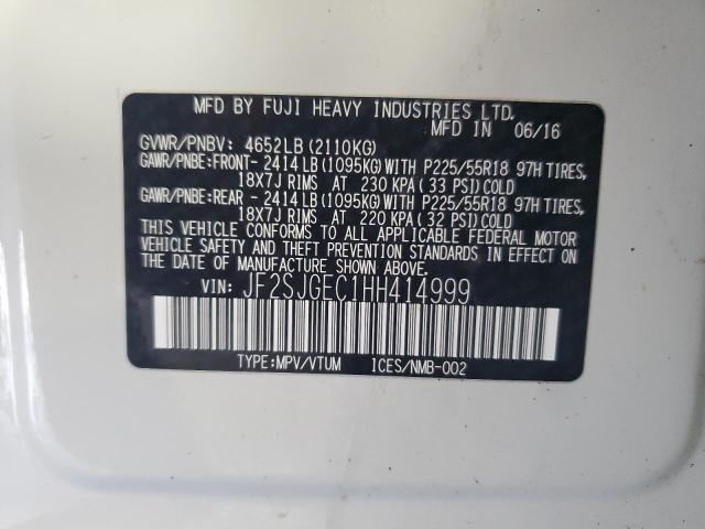 2017 Subaru Forester 2.0Xt Premium VIN: JF2SJGEC1HH414999 Lot: 59989894