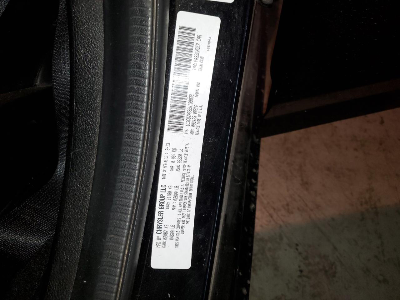 1C3CDZAB8EN139832 2014 Dodge Avenger Se