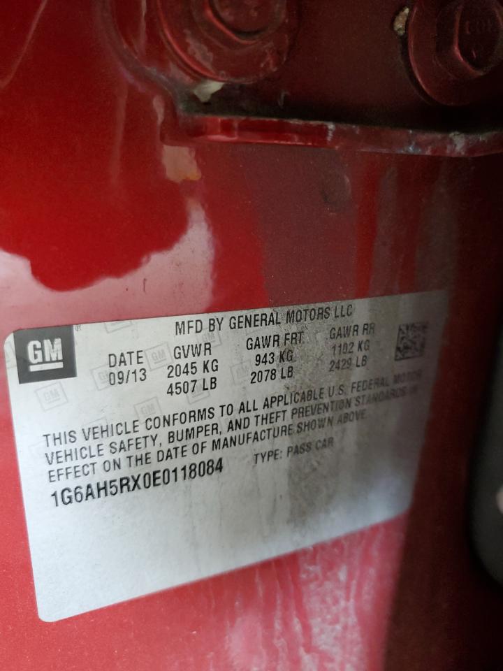 1G6AH5RX0E0118084 2014 Cadillac Ats Luxury