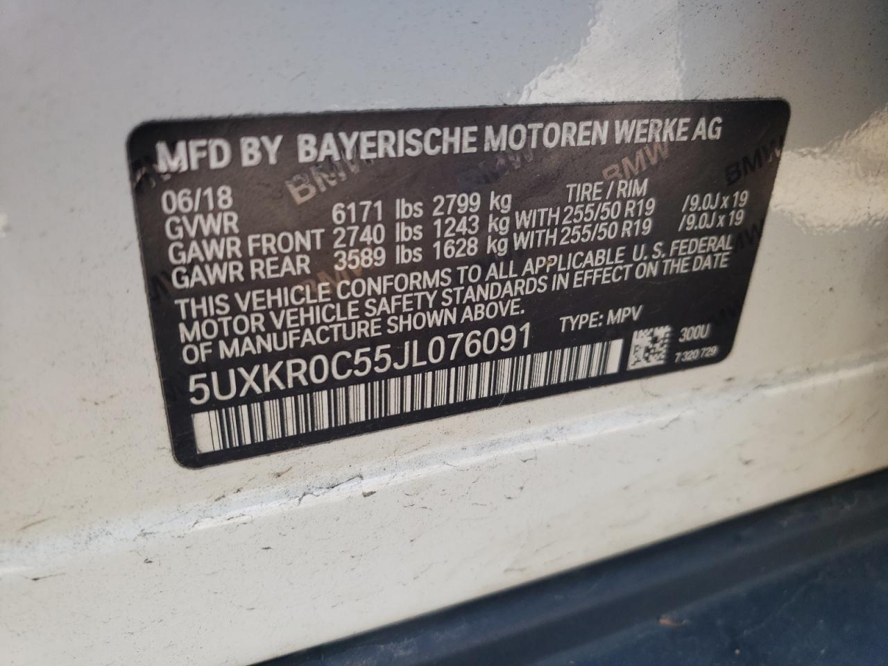 5UXKR0C55JL076091 2018 BMW X5 xDrive35I