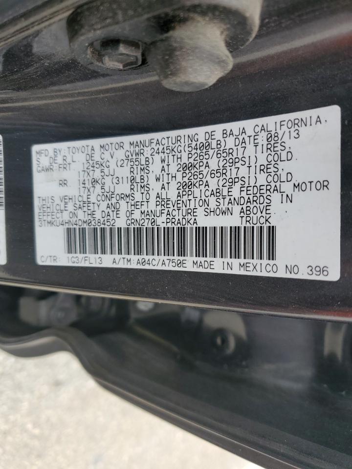 3TMKU4HN4DM038452 2013 Toyota Tacoma Double Cab Prerunner Long Bed